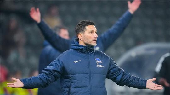 Hertha-Trainer Stefan Leitl gab vielen Nachwuchsspielern Spielzeit.