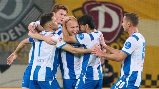 Hertha spielt auch nach dem Rückstand kontrolliert und traf. 