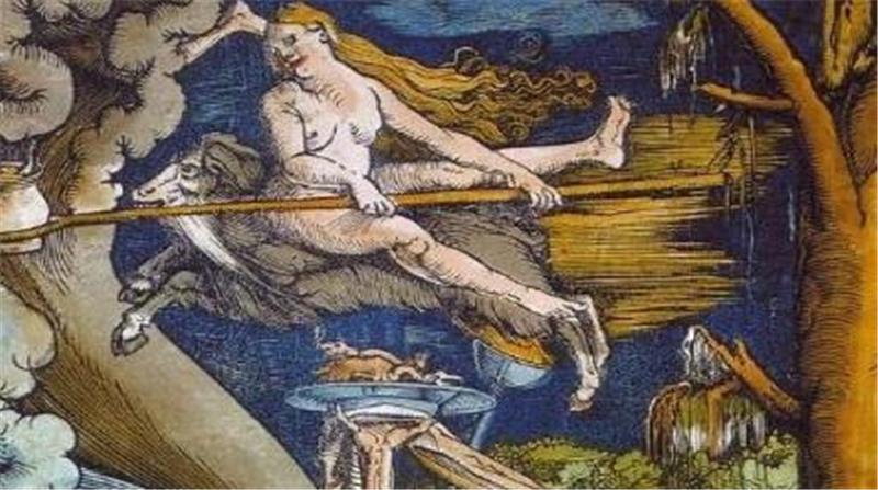 Hexensabbat: Hexen in Vorbereitung von Verbrechen(Hans Baldung Grien, 1510).