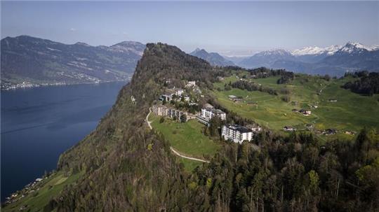 Hier im Bürgenstock Resort oberhalb des Vierwaldstättersees soll die Friedens-Konferenz stattfinden.