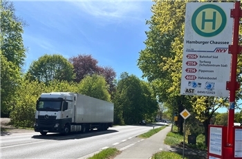 Hier in Ovelgönne wird die Bundesstraße B73 ab dem 5. Mai zu einer Einbahnstraße.