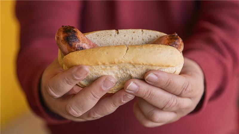 Hier ist alles der Erdbeere gewidmet, selbst die Wurst.
