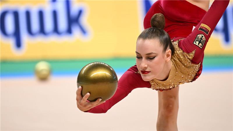 Hochkonzentriert: Darja Varfolomeev.