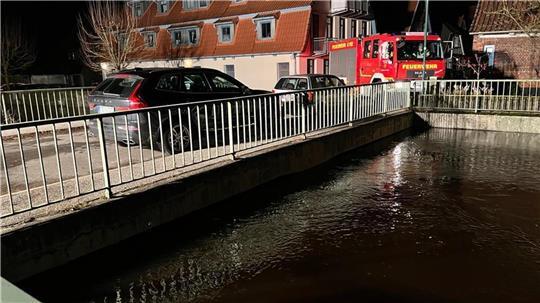 Hochwasser-Alarm an der Lühe im Dezember 2023. (Archivbild)