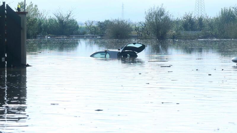 Hochwasser nach heftigen Regenfällen im November 2023 in der Toskana.