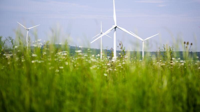 Höhere Windräder mit größeren Rotorblättern erzeugen mehr Energie.