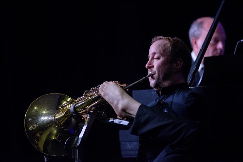 Ein Vertreter der Weltspitze am Horn Hornist Felix Kieser und Christof Keymer am Klavier bildeten ein kongeniales Duo beim IMF-Konzert im Forum Süd. Foto: Jan Iso Jürgens
