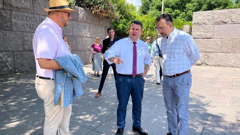 Deutsches Aufatmen nach Bidens Paukenschlag Hubertus Heil erkundet sich in Washington zum US-Wahlkampf.