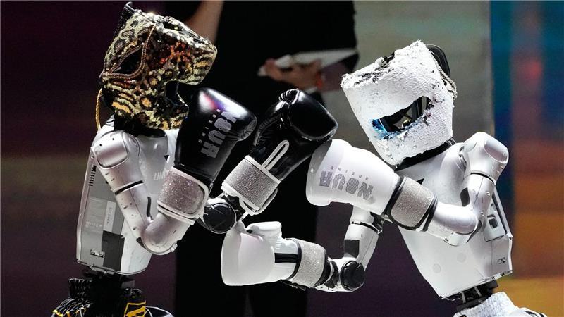 Humanoide Roboter boxen in Südkorea gegeneinander