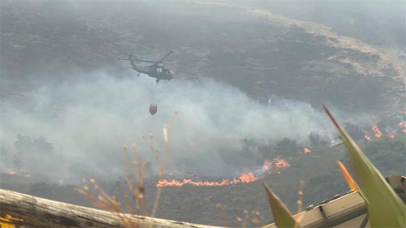 Hunderte Einsatzkräfte sind an der Bekämpfung der Flammen beteiligt.
