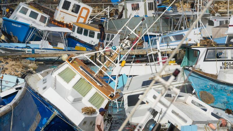 Hurrikan „Beryl“ beschädigte auch Fischerboote.