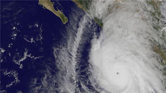 Hurrikan Patricia auf dem Weg zur Westküste Mexikos im Oktober 2015. (Archivbild)