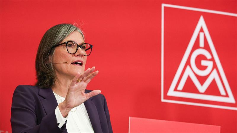 IG Metall-Chefin Christiane Benner: „Es ist längst Zeit für einen Weckruf Richtung Arbeitgeber und Richtung Politik.“ (Archivbild)