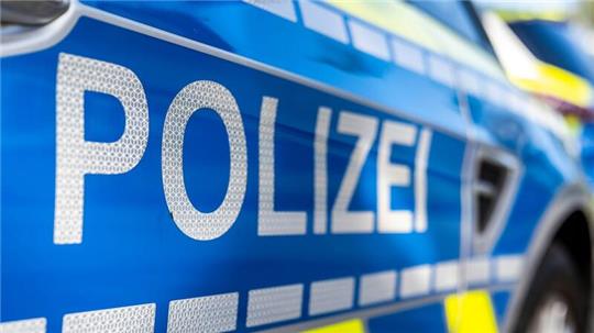 ILLUSTRATION - An der Tür von einem Streifenwagen steht der Schriftzug «Polizei». Foto: David Inderlied/dpa/Symbolbild