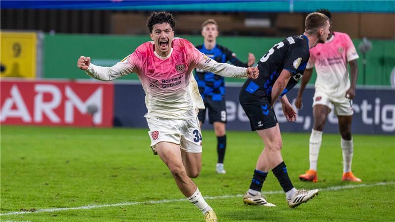 Ibrahim Maza traf für Bayer Leverkusen zum 3:2 in der Nachspielzeit der Verlängerung.