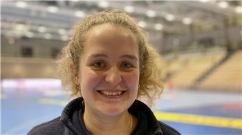 „Ich freue mich. Der BSV hat gegen Metzingen gewonnen und wir haben ein tolles Team beim Getränkeverkauf in der Halle Nord.“ Janne Marie Piening am Sonntag, 22. Februar 2026.