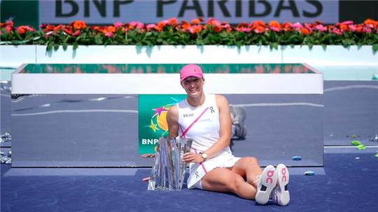 Iga Swiatek hat das Indian-Wells-Finale in zwei Sätzen gewonnen.