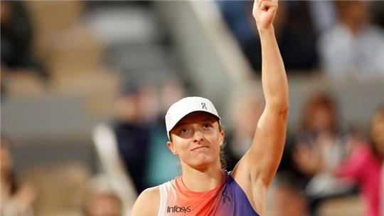 Iga Swiatek lieferte sich mit Naomi Osaka ein Duell auf Augenhöhe (Archivbild).
