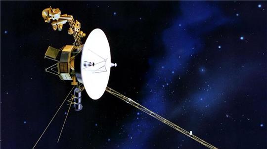 Illustration zur amerikanischen Raumsonde „Voyager 1“.