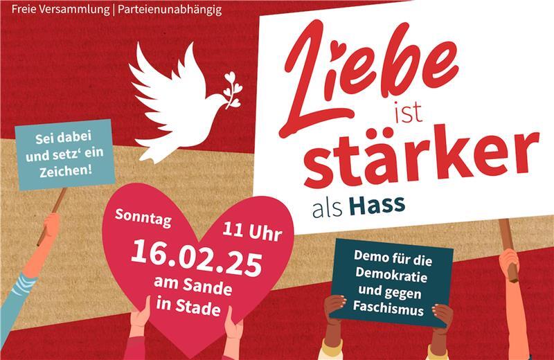 Demo in Stade - und jetzt auch eine Podiumsdiskussion Im Anschluss an die Demo am Sonntag findet ab circa 12 Uhr eine Regionale Werkstatt mit Vertretern der demokratischen Parteien sowie diverser Vereine und Initiativen auf dem Ankerplatz statt.