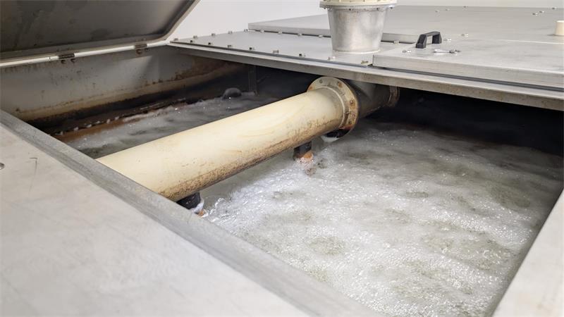 Faule Eier, rostige Flocken: So entsteht Trinkwasser in Himmelpforten Im Belüftungsbecken kommt das Grundwasser mit Sauerstoff in Kontakt.