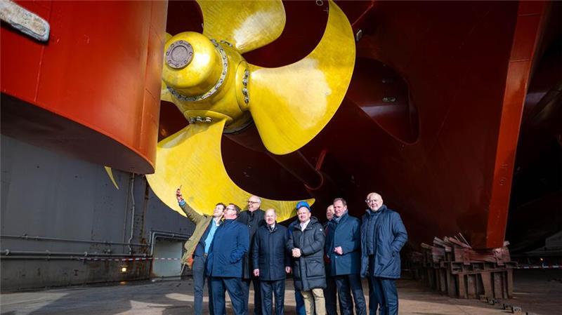 Im Bundestagswahlkampf hat Bundeskanzler Olaf Scholz die Lloyd Werft in Bremerhaven besucht.