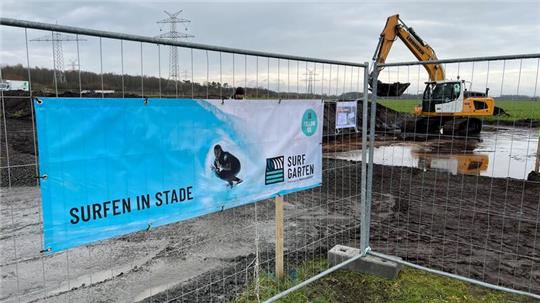 Im Dezember wurde mit den vorbereitenden Arbeiten am Surfpark in Stade begonnen.
