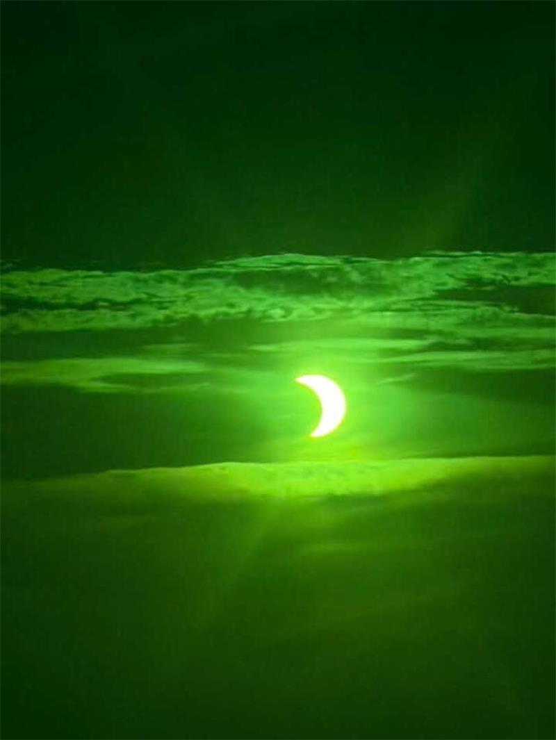 Im Grünen leuchtet die Sonne auf dem Bild von Marcel Haberkorn.