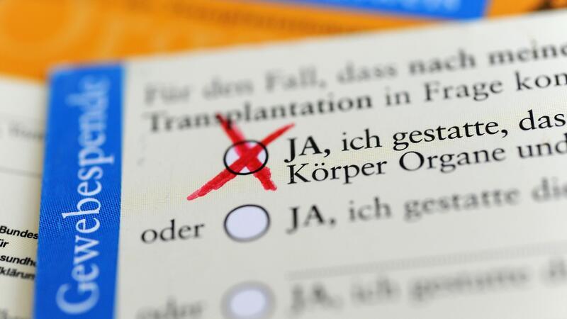 Im Organspendeausweises kann man aus fünf verschiedenen Optionen wählen.