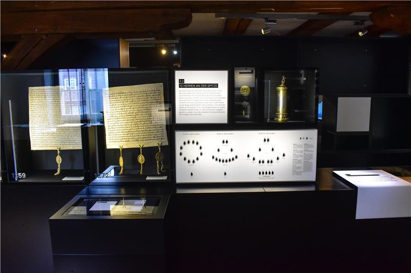 Ausstellung im Museum Schwedenspeicher zum Thema „12 Herren an der Spitze“.