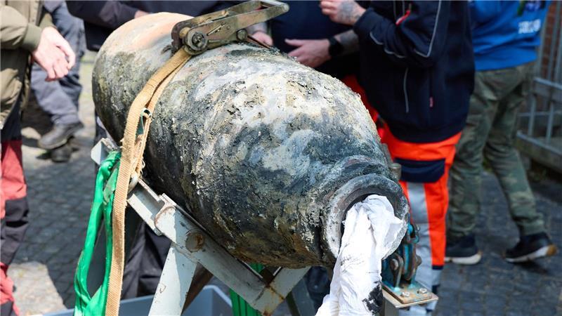 Im Sommer mussten rund 12.000 Kieler wegen der Entschärfung dieses Blindgängers vorübergehend ihre Wohnungen verlassen. (Archivbild)