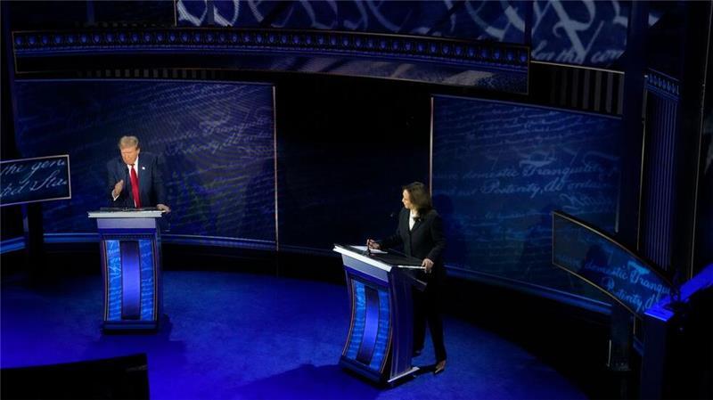 Im TV-Duell mit seiner demokratischen Rivalin Kamala Harris verbreitet Donald Trump Lügen. (Archivbild)