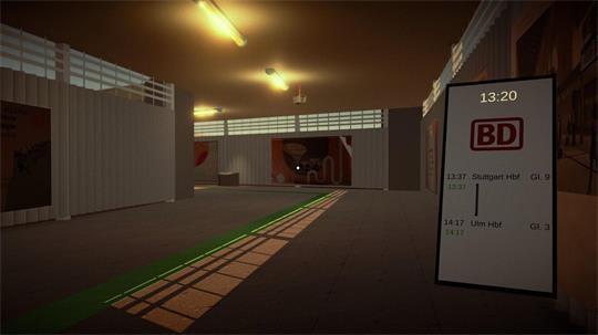 Im Videospiel wird der Tunnel als langer dunkler Gang dargestellt.