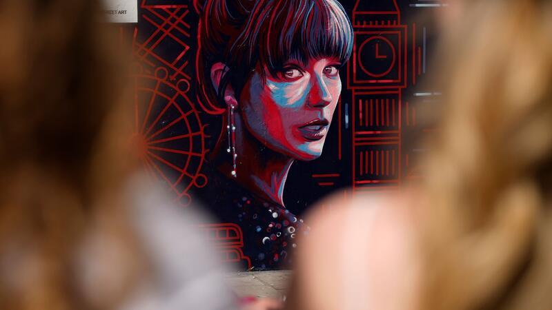 Im hippen Stadtteil Shoreditch gibt es ein neues Wandbild.