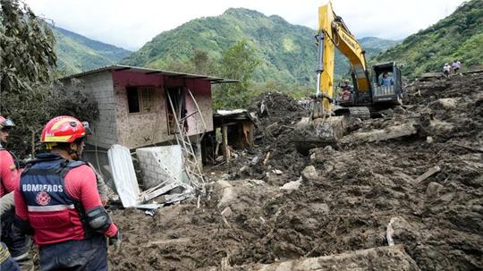 Im südamerikanischen Ecuador meldete die Polizei sieben Tote, 20 Vermisste und 16 Verletzte.