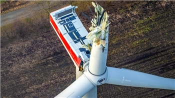In Alfstedt im Kreis Rotenburg waren Flügel einer Windkraftanlage im Jahr 2023 gebrochen.