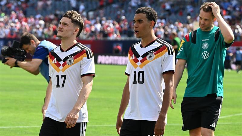 In Amerika nur Scheinriesen: Florian Wirtz (l) und Jamal Musiala. (Archivbild)