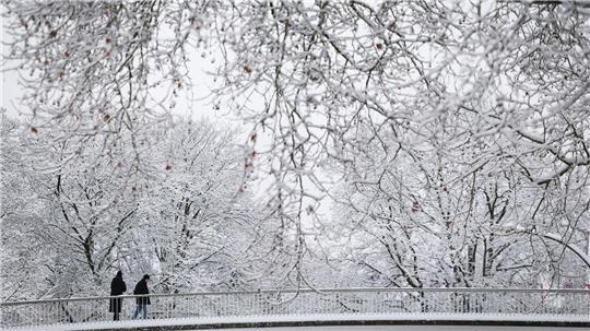 In Hamburg hat es stark geschneit.