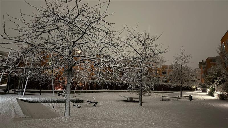 In Hamburg kam es am Morgen zu Schneefällen.