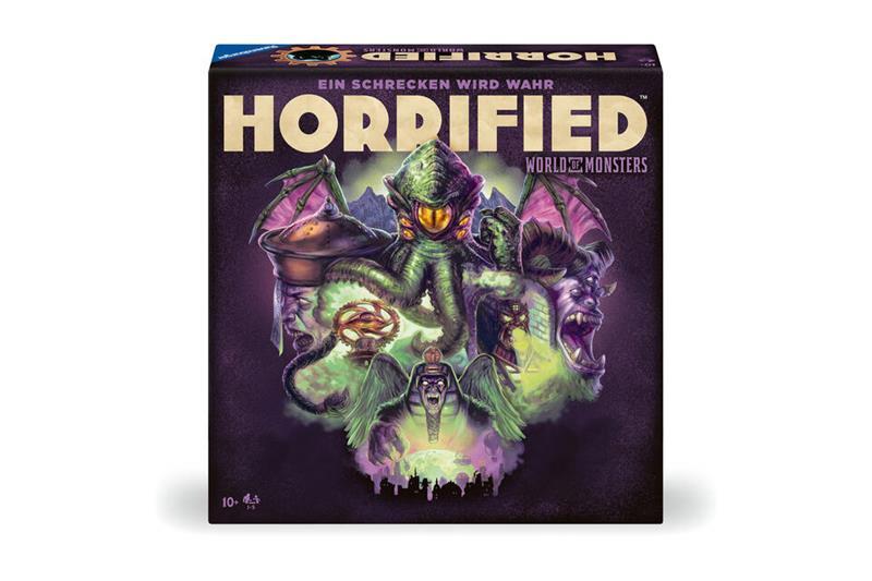 Schön gruseln – schaurige Spiele zu Halloween In „Horrified: World of Monsters“ sind die Heldencharaktere jeweils mit einer Spezialfähigkeit ausgestattet und versuchen mit Hilfe von Gegenständen die Monster zu stoppen.
