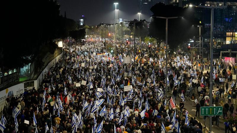 In Israel kam es wegen der umstrittenen Justizreform immer wieder zu Protesten.