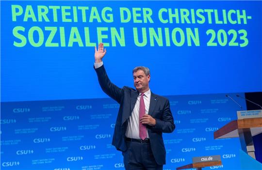 In MÜnchen mit persönlichem Rekordergebnis als CSU-Chef bestätigt: Markus Söder.