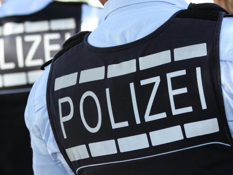 In Polizei-Westen gekleidete Polizisten. Foto: Silas Stein/dpa/Symbolbild