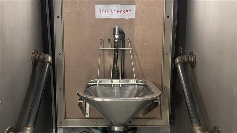 In den Bordtoiletten der "Fair Lady" gibt es „Spuckbecken“ für seekranke Fahrgäste. 