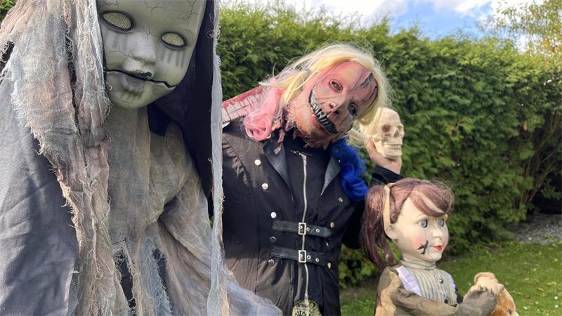In der Dunkelheut erwachen die Animatronics im Horrorgarten von Oldendorf zum Leben. Dämon Fangorian funktioniert auch ohne Dunkelheit als Erschrecker bestens.