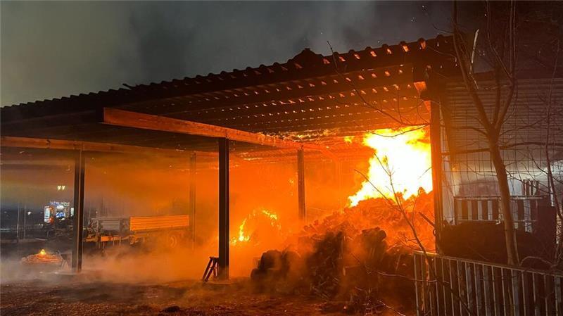 Feuer in der Scheune.
