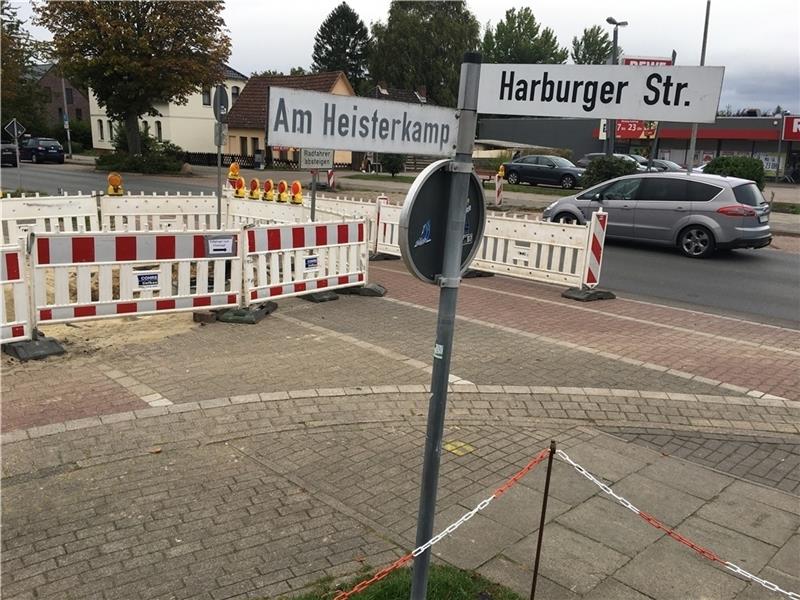 In diesem Bereich wird die Harburger Straße in der kommenden Woche halbseitig gesperrt. Foto: Wisser