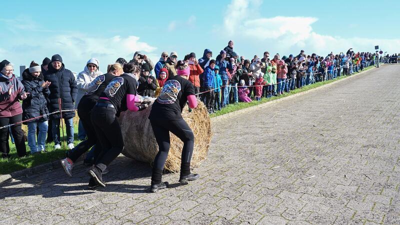 In drei Kategorien (Männer-, Frauen- und Mixteams) wird jeweils ein „Strohballen-Rollmeister“ gesucht. (Archivbild)