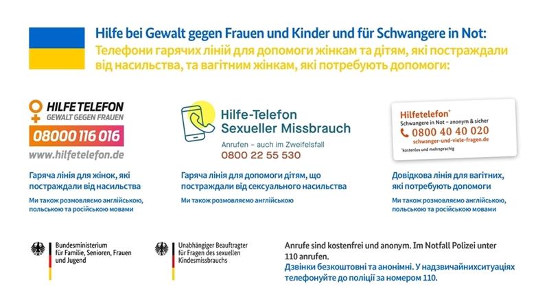Geflüchtete Frauen und Kinder: Landkreis warnt vor Menschenhändlern Informationsmaterialien zu Hilfsangeboten für Frauen in Not gibt es jetzt auch in ukrainischer Sprache.