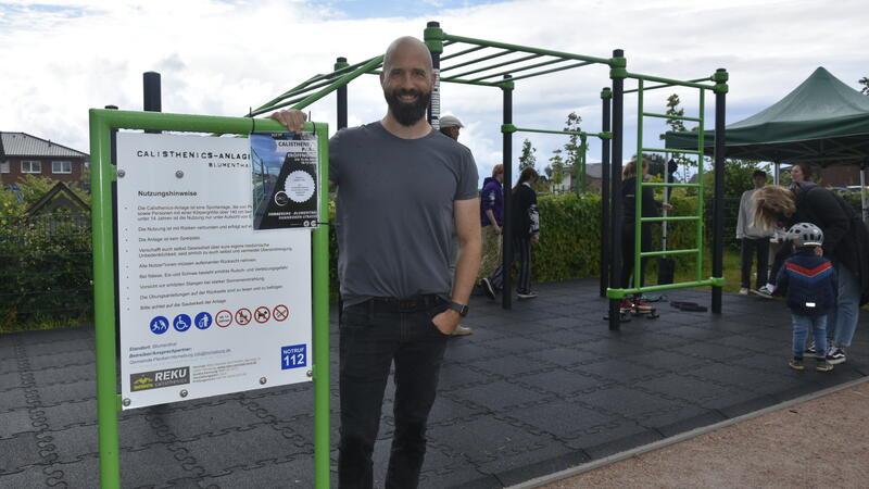 Initiator Martin Glaser setzte sich für die Errichtung der Calisthenics-Anlage ein.